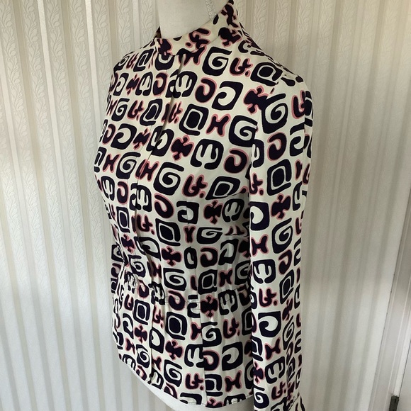 Vintage 60’s Print Top Size XS - Picture 2 of 8